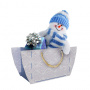 Bag shaped gift box with rope handles for presents, flowers, sweets, 355х175х150 mm,  DIY kit #297 - 0