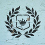 Трафарет многоразовый XL (30х30см), Герб с короной #061