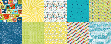 Double-sided scrapbooking paper set Cool Teens 12"x12", 10 sheets - 2