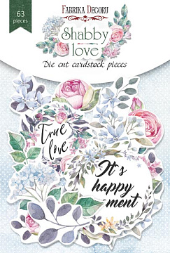 Stanzteile-Set Shabby Love, 63-tlg