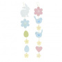 DIY wooden coloring set, set of spring garlands with Easter decor, #020 - 0