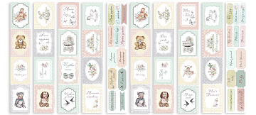 Set of stripes with pictures for decoration "Baby shabby"
