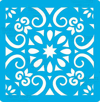 Stencil for crafts 14x14cm "Tile of ampire style" #330