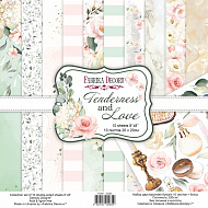 набор скрапбумаги tenderness and love 20x20 см, 10 листов