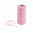 хлопковый меланжевый шнур, цвет белый с нежно-розовым