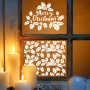 Schablone für Dekoration XL-Größe (30*30cm), Frohe Weihnachten. Stechpalme 2, #239
