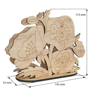 салфетница "маки" #302 фабрика декору - 2