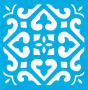 Stencil for crafts 14x14cm "Tile of Byzantine style 1" #328