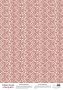 Деко веллум (лист кальки с рисунком) Бордовые завитки, А3 (29,7см х 42см)