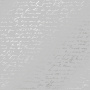 Лист односторонней бумаги с серебряным тиснением, дизайн Silver Text Gray, 30,5см х 30,5см