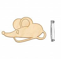 plywood brooch blank, #088