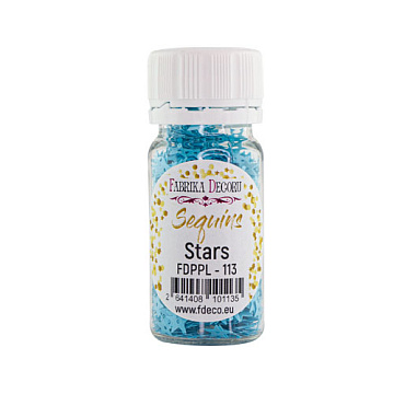 Sequins Stars, blue, #113