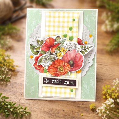 set for creating 5 cards “floral mood” 12 x 15cm - 2