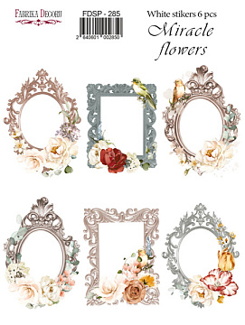 Set of stickers 6pcs Miracle flowers #285