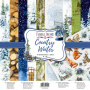 Doppelseitiges Scrapbooking-Papierset Country Winter, 20 cm x 20 cm, 10 Blätter