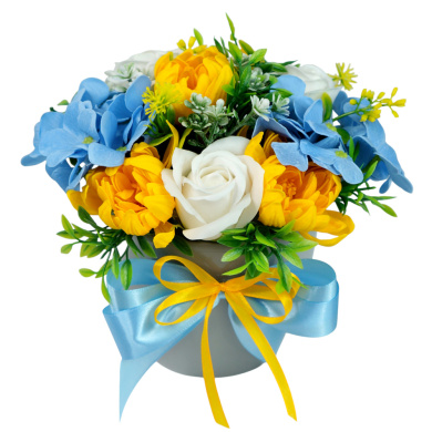 flower arrangement  ‘ukraine in the heart’, 250 x 200 x 200 mm - 2