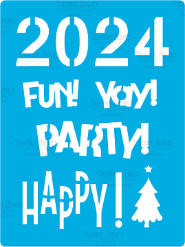 Stencil for crafts 10x15cm "New Year 1" #068