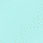 Sheet of single-sided paper with gold foil embossing, pattern Golden Drops Turquoise, 12"x12" 