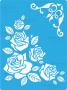 Трафарет многоразовый 15x20см Чайная роза #115