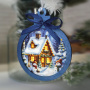 DIY wooden set “Fairytale Christmas” for making 3 Christmas tree decorations, #051 - 1