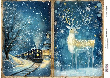 Decoupage card «Christmas Tale» #000769, 21cm x 29,7cm