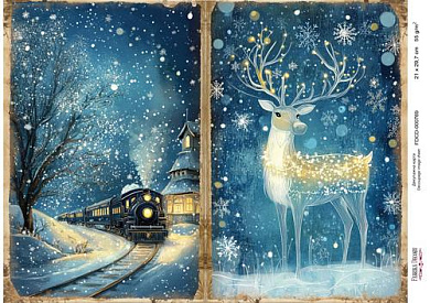 декупажная карта «рождественская сказка» #000769, 21см x 29,7см фабрика декору