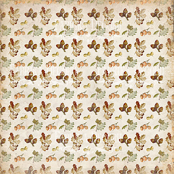 Sheet of double-sided paper for scrapbooking Botany autumn #9-04 12"x12"