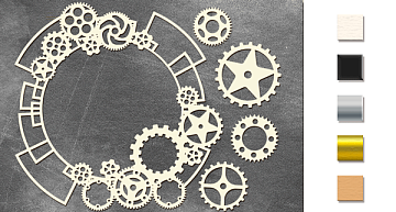 Chipboard embellishments set, "Frame - Steampunk 1" #390