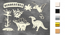  Набор чипбордов Dinosauria 10х15 см #680 color_Milk