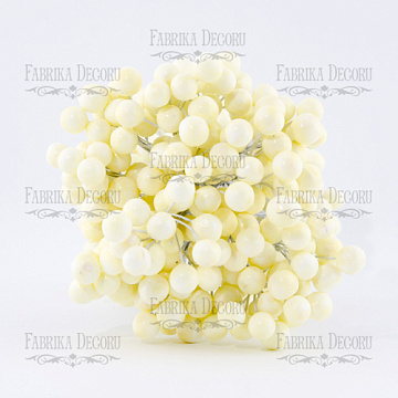 Set lacquer guelder rose berries Ivory 20pcs