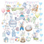 Double-sided scrapbooking paper set My little mousy boy 8"x8", 10 sheets - 11