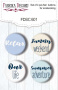 Set of 4pcs flair buttons for scrabooking Sea of dreams EN #601