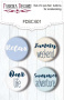 Set mit 4 Flair-Buttons zum Scrapbooking Sea of dreams EN #601