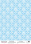 Arkusz kalki z nadrukiem, Deco Vellum, „Błękitny Damaszek”, format A3 (11,7" х 16,5")