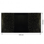 Piece of PU leather for bookbinding with gold pattern Golden Mini Drops Black, 50cm x 25cm - 0