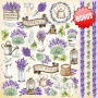 Double-sided scrapbooking paper set Lavender Provence 12"x12", 10 sheets - 11