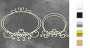 Chipboard embellishments set, Oval frames with monograms. #511