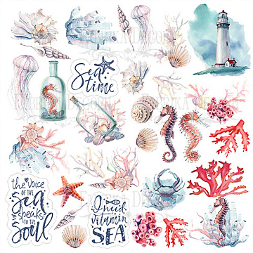 Arkusz z obrazkami do dekorowania "Sea soul"