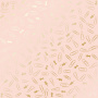 лист односторонней бумаги с фольгированием, дизайн golden drawing pins and paperclips, peach, 30,5см х 30,5см