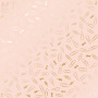 Sheet of single-sided paper with gold foil embossing, pattern Golden Drawing pins and paperclips, color Peach