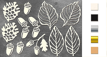 Chipboards set  "Botany autumn 1" #154