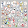 Set of die cuts Sea soul, 66 pcs - 1