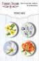 Set of 4pcs flair buttons for scrabooking Summer meadow #602