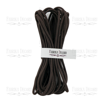 Elastic round cord, color Brown