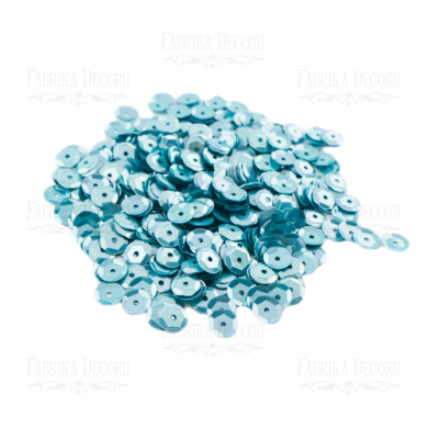 Sequins Round rosettes, blue metallic, #202 - 2 Sequins Round rosettes, blue metallic, #202 - 2