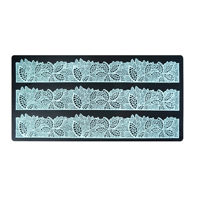 силиконовый коврик, лиственный бордюр #06