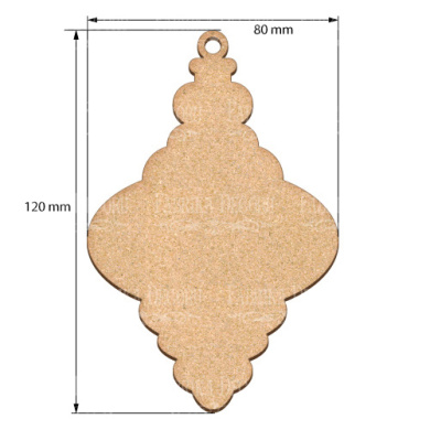 Blank for decoration New year tree toy 4, #435 - 2