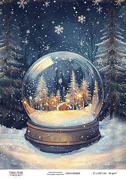 Decoupage card «Christmas Tale» #000828, 21cm x 29,7cm