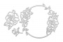 набор чипбордов розы в круге 15х15 см #342 