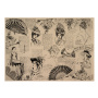 Zestaw jednostronnego kraftowego papieru do scrapbookingu Vintage women's world 42x29,7 cm, 10 arkuszy 